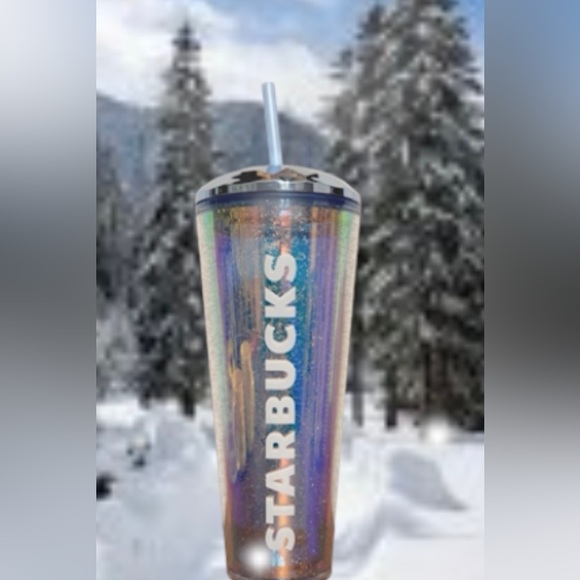 Starbucks Blue Chromatic Glitter Iridescent Dome Tumbler Cup 24oz Holiday 2023 - Picture 3 of 8